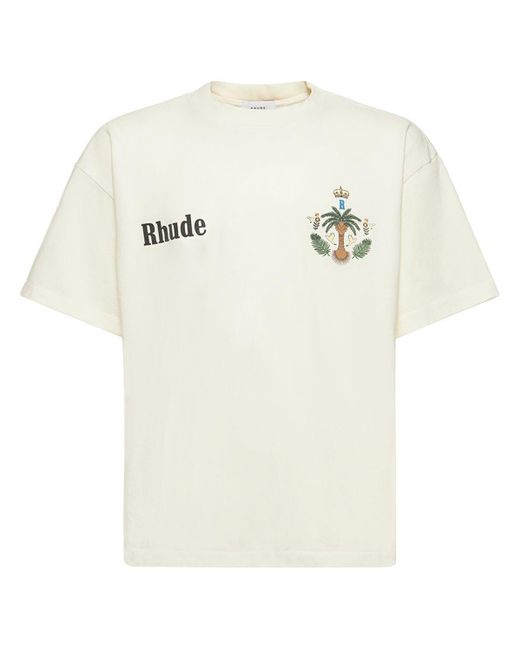 Rhude T-shirt Mit Logodruck "las Palmas" in White für Herren