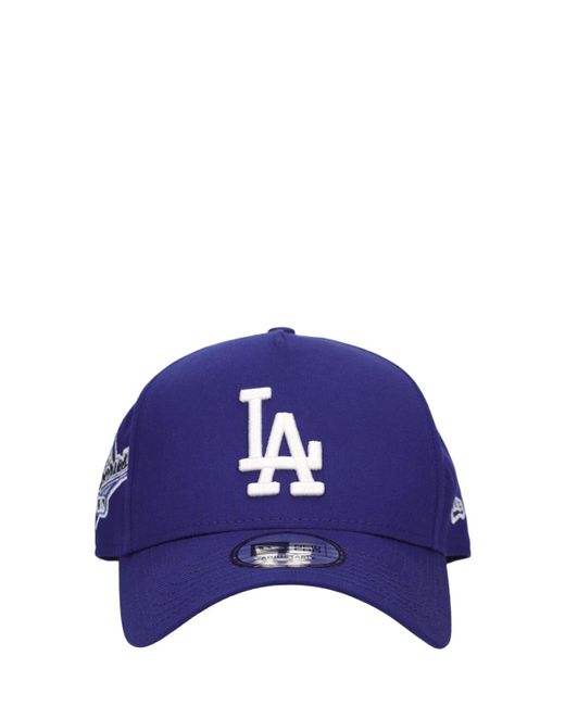 KTZ Purple La Dodgers Patch 9forty A-frame Cap for men