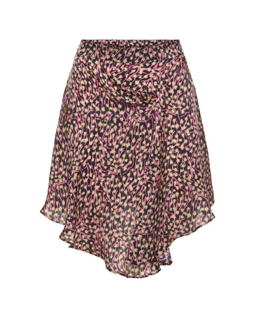 Isabel Marant Multicolor Selena Printed Viscose & Silk Mini Skirt