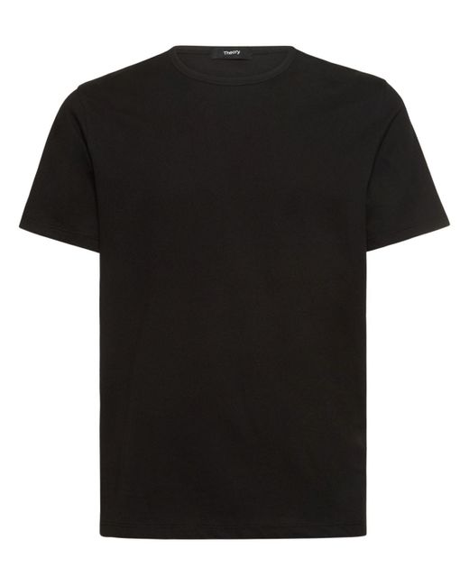 Theory Black Cotton Luxe S/S T-Shirt for men