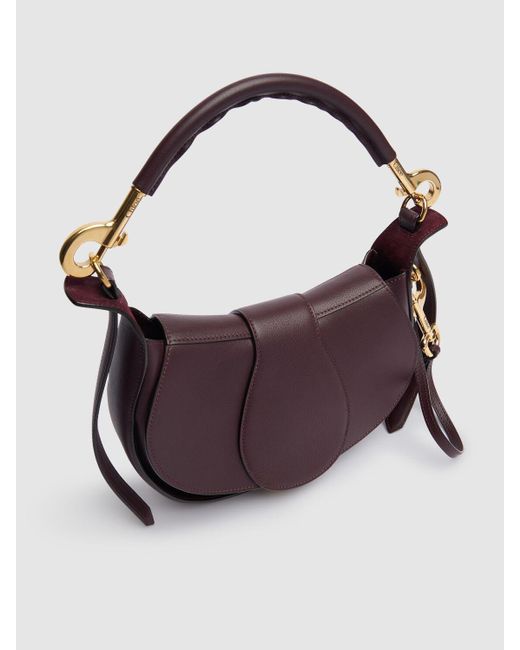 Chloé Purple Medium Schultertasche Aus Leder "chloe Ride"