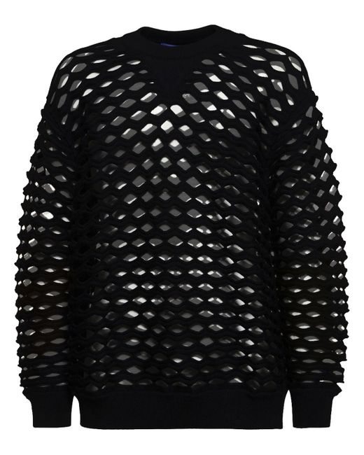 Pull-over en mesh de laine Junya Watanabe pour homme en coloris Black