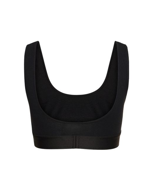 Logo Tape Bra in black - Palm Angels® Official