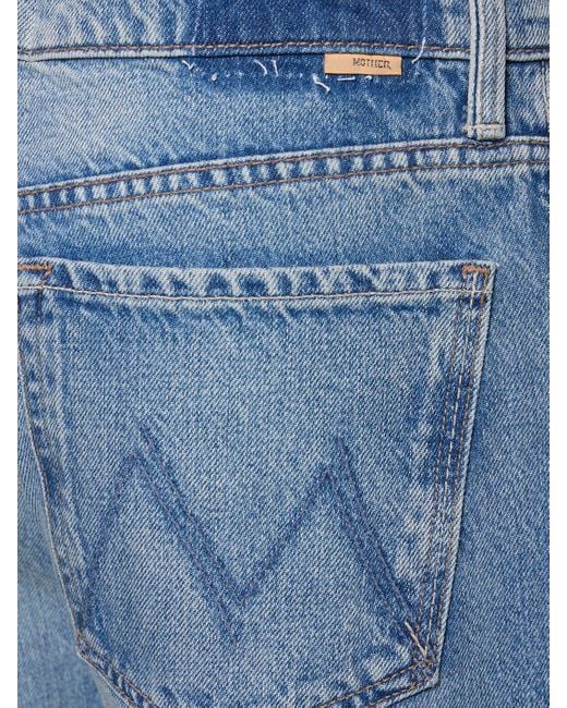 Mother Blue The Dodger Sneak High Rise Jeans