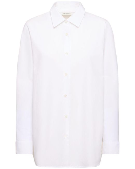 Camicia in popeline di cotone di Dries Van Noten in White