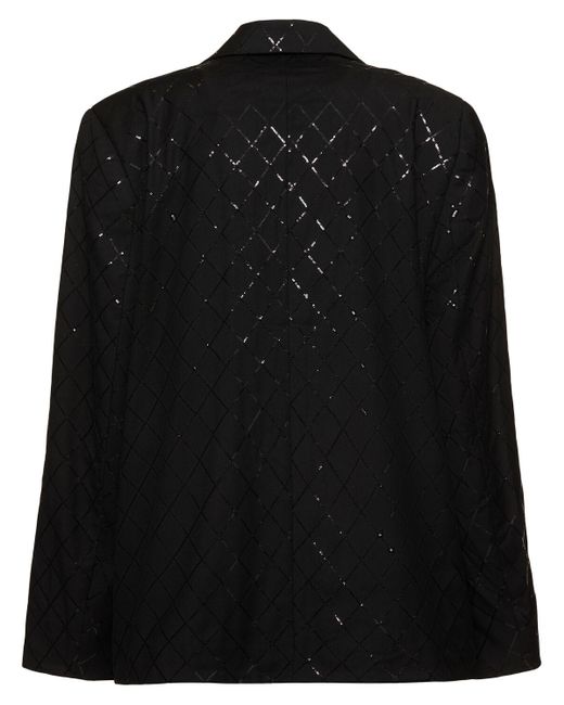 ROTATE BIRGER CHRISTENSEN オーバーサイズスパンコールブレザー Black