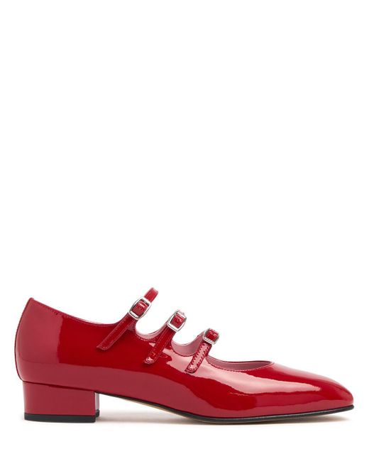 CAREL PARIS Red 20mm Hohe Lacklederpumps "ariana"
