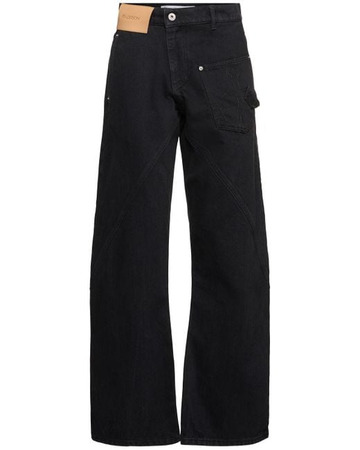 J.W. Anderson Twisted Midrise Workwear Boyfriend Jeans Blue