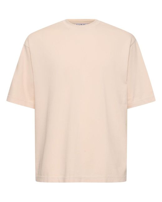 Acne Natural Extorr Vintage Cotton T-Shirt for men
