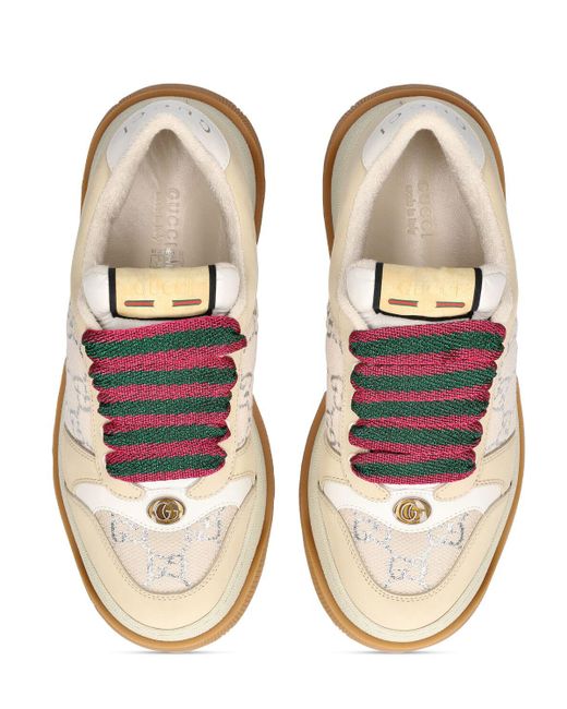Gucci Natural 50Mm Screener Canvas Sneakers