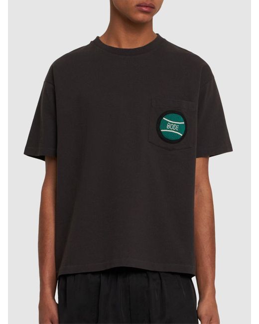 Bode T-shirt "game Point" in Black für Herren