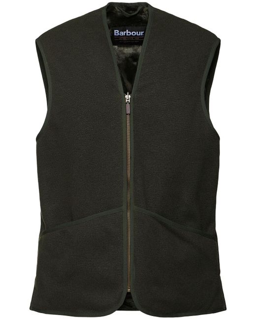 Hombre Chaleco Polar Con Cremallera Barbour de hombre de color Black
