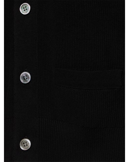 Cardigan en maille de coton Sacai en coloris Black
