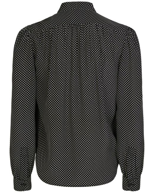 Saint Laurent Black Silk Shirt W/ Tie