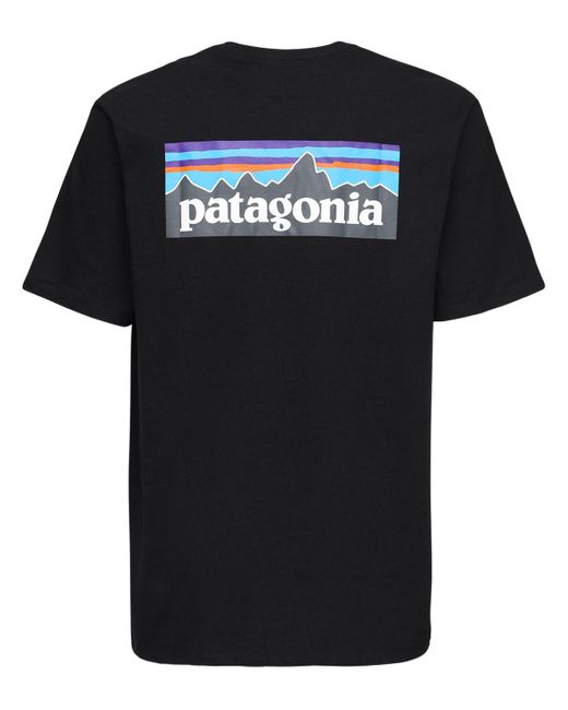 Patagonia Black P-6 Logo Responsibility T-shirt for men