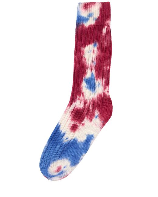 Isabel Marant Silara Tie Dye Cotton Socks in Blue - Lyst