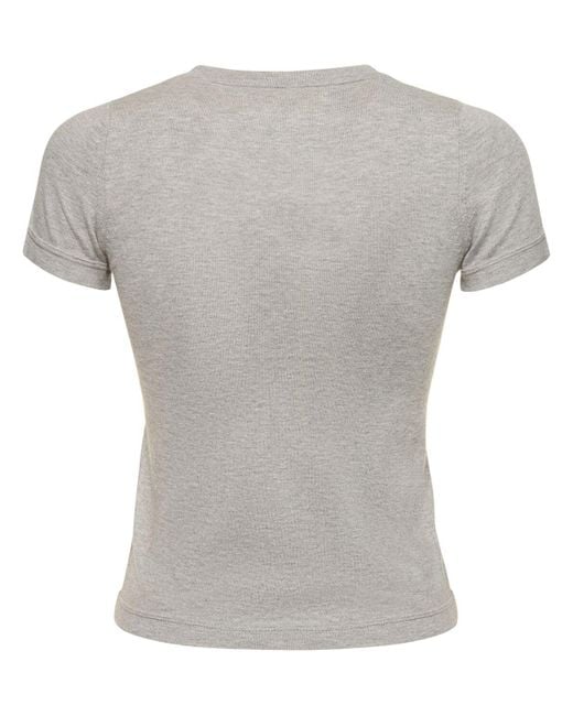 T-shirt america in cotone e cashmere di Extreme Cashmere in Gray