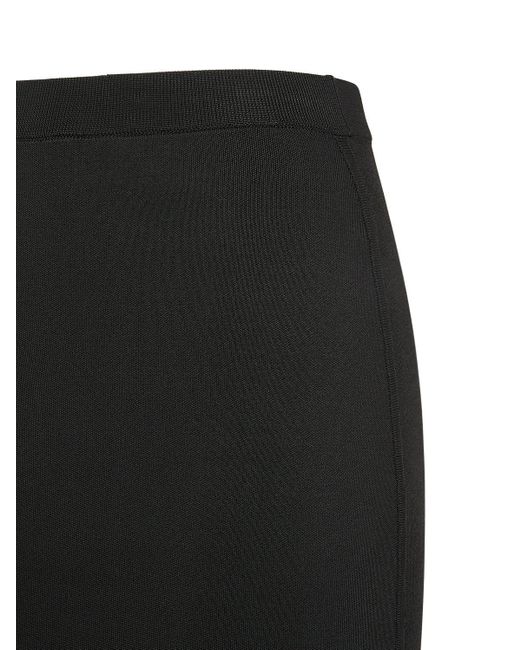Saint Laurent Black Viscose Blend Pencil Skirt