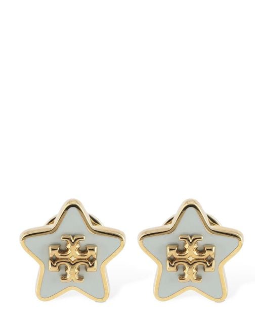 Tory Burch Metallic Kira Cubic Zirconia Star Stud Earrings