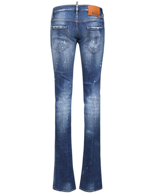 DSquared² 22cm Sharpei Straight Leg Stretch Jeans in Blue for Men | Lyst