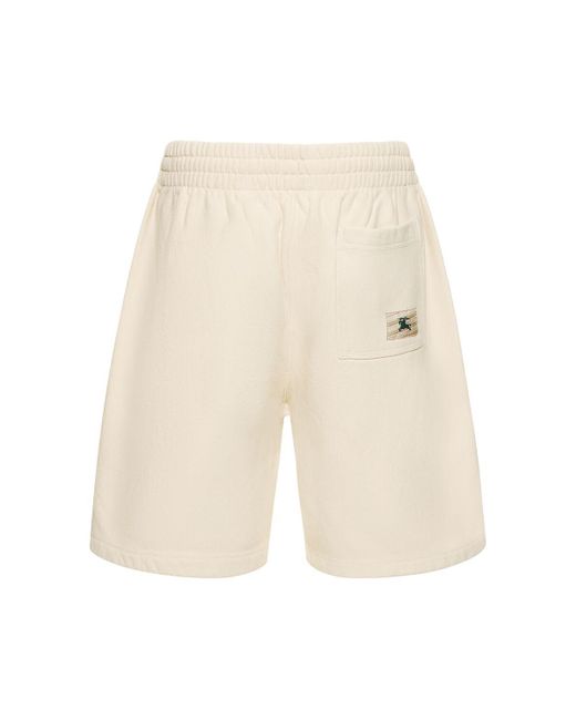 Burberry Natural Cotton Jersey Sweat Shorts for men
