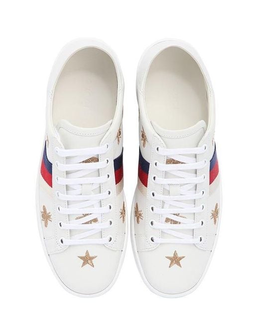 Zapatillas Ace con detalles de abejas y estrellas Gucci de color