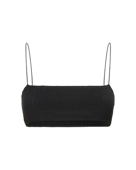 Totême  Black Gesmoktes Bikinioberteil