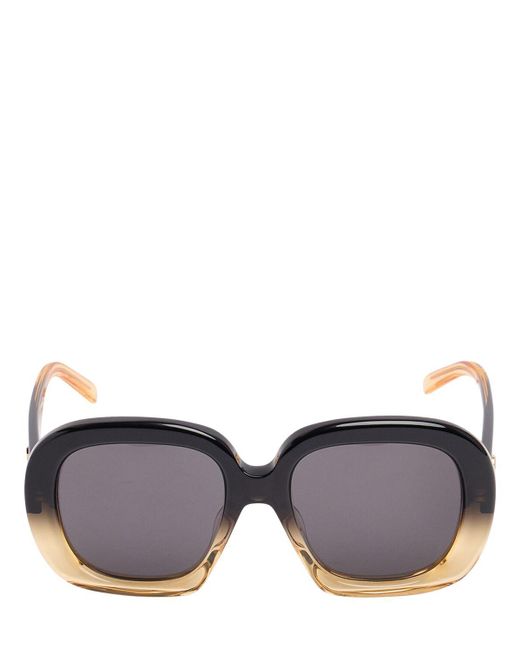 Loewe Black Curvy Acetate Sunglasses