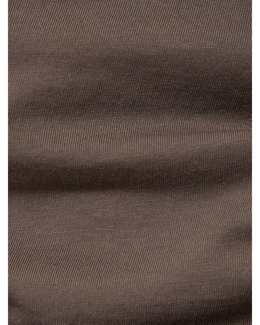 T-shirt in cotone di Rick Owens in Brown da Uomo