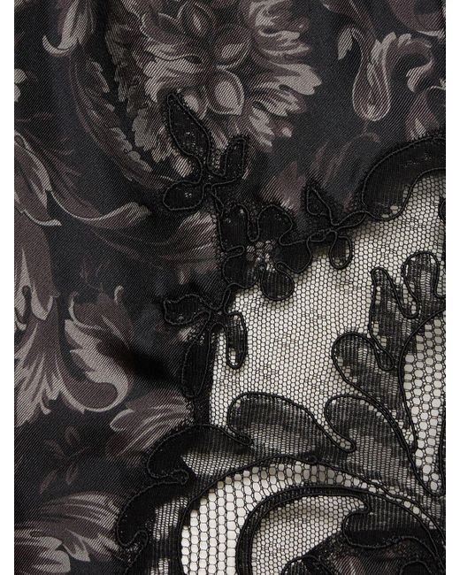 Versace Barocco シルクツイルショートパンツ Black