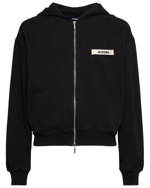 メンズ Jacquemus La Casaコレクション Le Hoodie Gros Grain Zippé フーディ Black