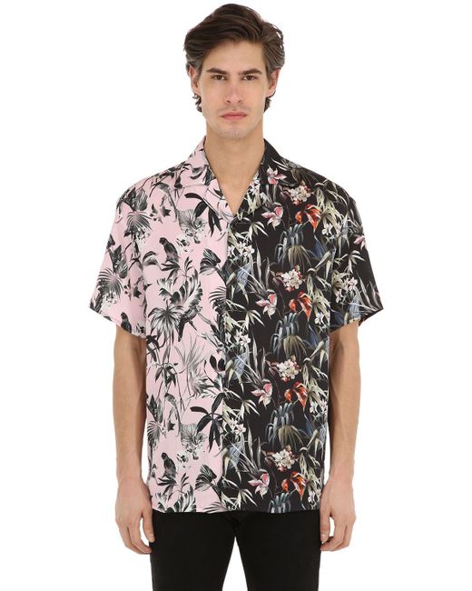 Represent Synthetic Printed Matte Viscose Shirt in Black for Men - Lyst