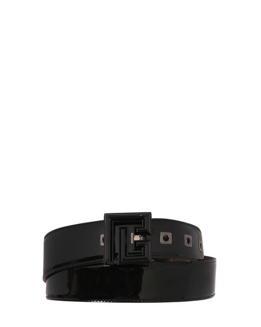 Balmain Black 35mm Patent Leather Belt