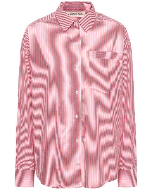 Designers Remix Pink Harriet Oversize Shirt W/back Opening