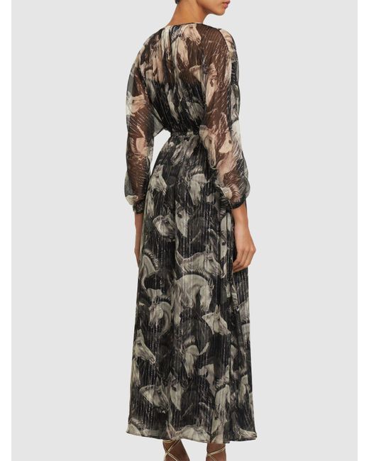 Gucci Black Printed Silk Blend Dress