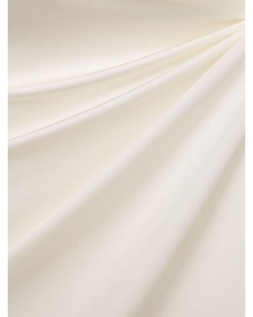 TOVE White Flor Viscose Jersey Midi Skirt
