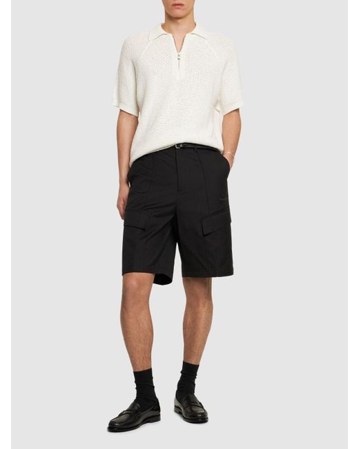 DUNST Black baggy Chino Shorts for men