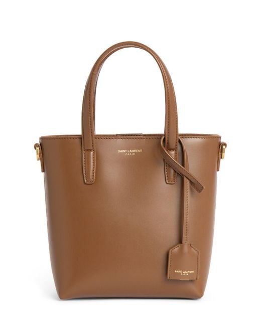 Saint Laurent Brown Mini Toy Leather Shopping Bag