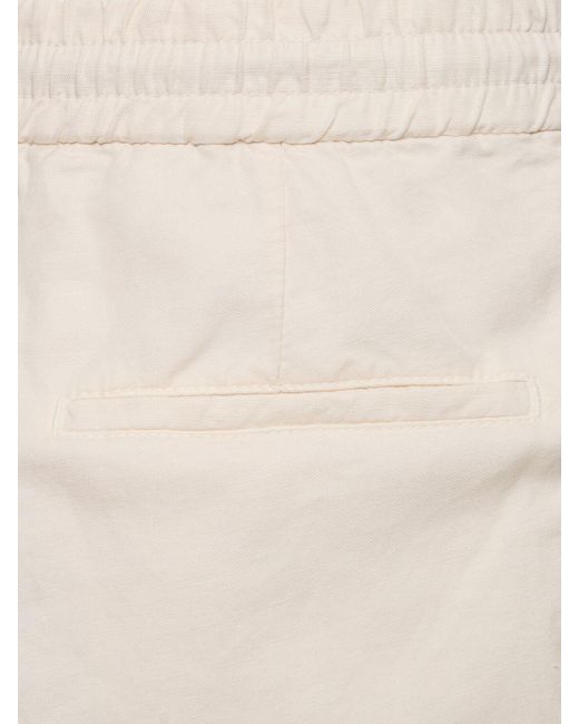 Pantalones de lino y algodón Brunello Cucinelli de hombre de color Natural