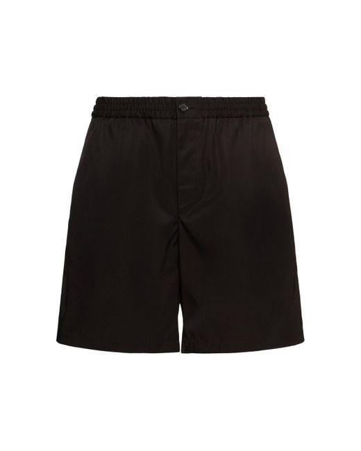 メンズ AMI コットンブレンドショートパンツ Black
