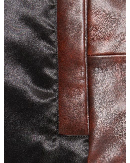 Acne Brown Laukwa Vintage Leather Jacket for men