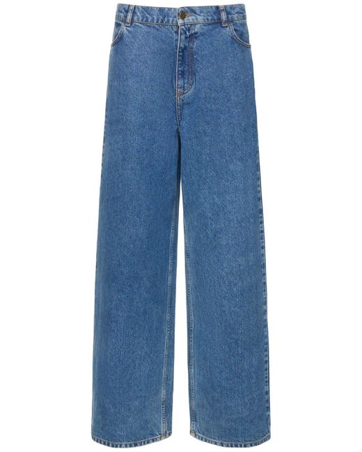 Jeans anchos de denim de algodón Philosophy Di Lorenzo Serafini de color Blue