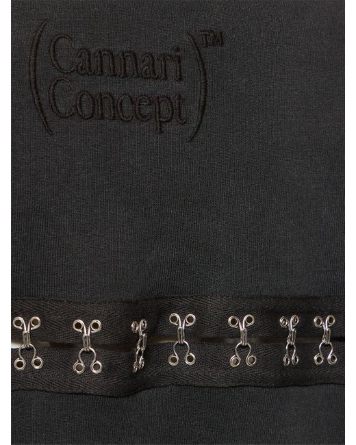 Pull-over en coton à col ras-du-cou CANNARI CONCEPT en coloris Black