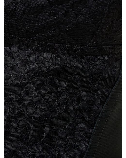 Dolce & Gabbana Black Korsett-minikleid Aus Satin