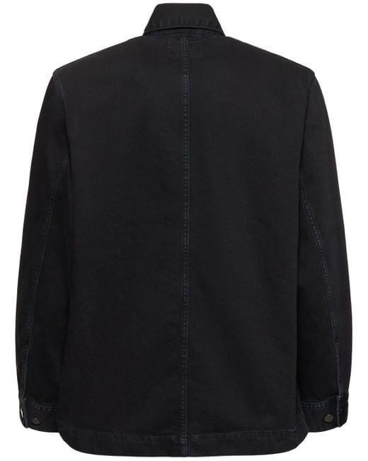 Manteau en coton teint garrison Carhartt pour homme en coloris Black