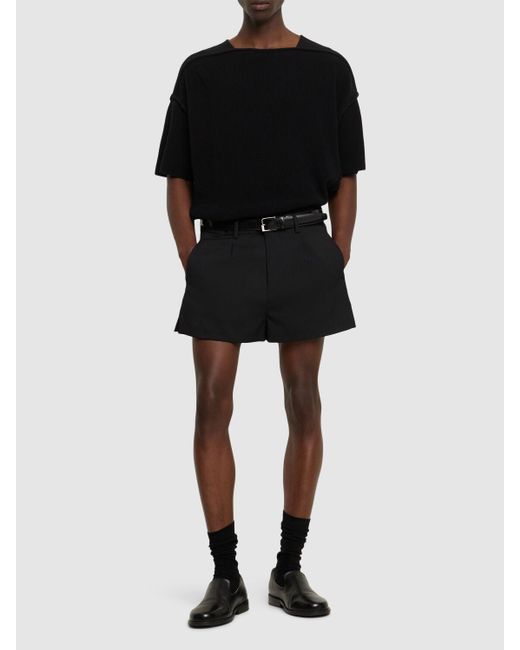 Entire studios Herren Shorts Aus Wollmischgewebe „Puffy“ in Black für Herren