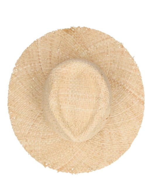Cappello fedora in paglia / catena di Ruslan Baginskiy in White