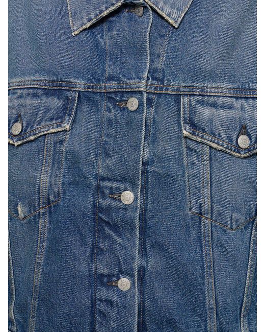 Acne Blue Morris Oversize Cotton Denim Jacket