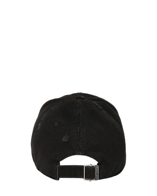 Saint Laurent Black Washed Denim Hat