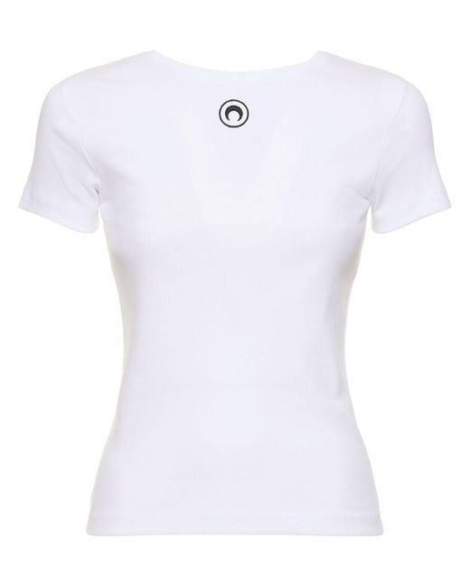 MARINE SERRE White T-Shirts